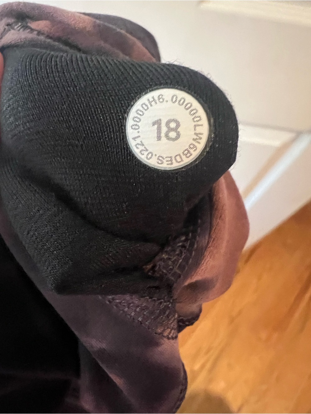 #001 Lululemon Align Crop *21" Diamond Dye Graphite Grey Pink Pastel Sz 18 EUC - Picture 4 of 5